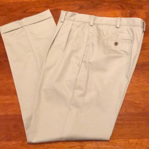 izod pleated cuffed pants